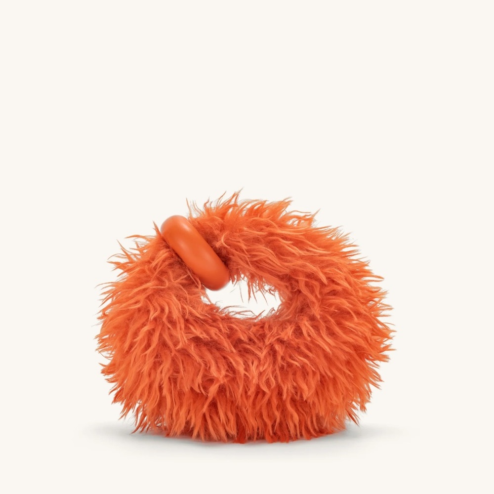 jew pei faux fur bag in orange